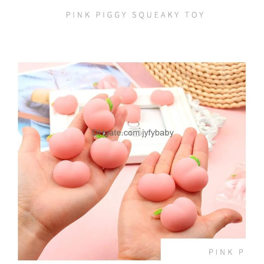 simulation peach pinch butt squeeze toy soft glue peaches vent decompression toys mobile phone accessories ornaments creative student kids