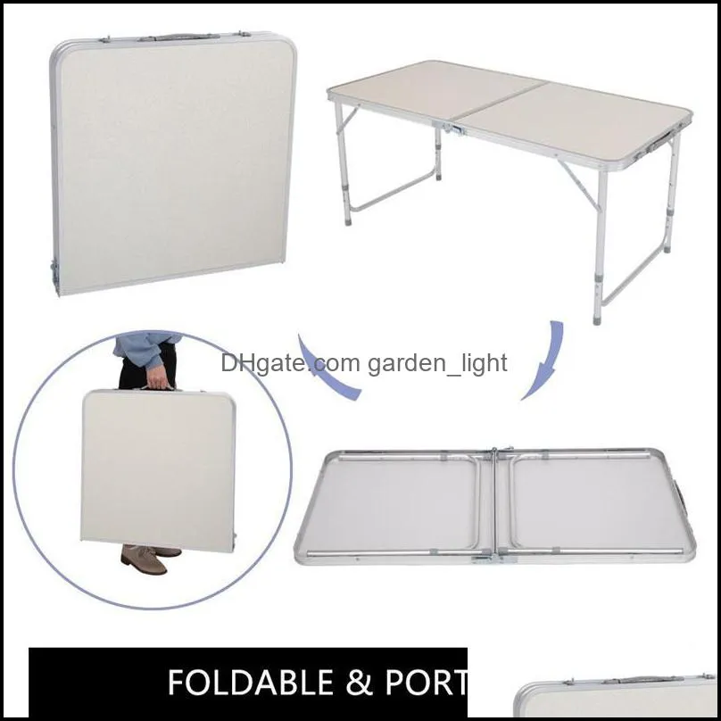 garden sets indoor party dining camp outdoor patio furniture portable aluminum camping picnic folding table wll842