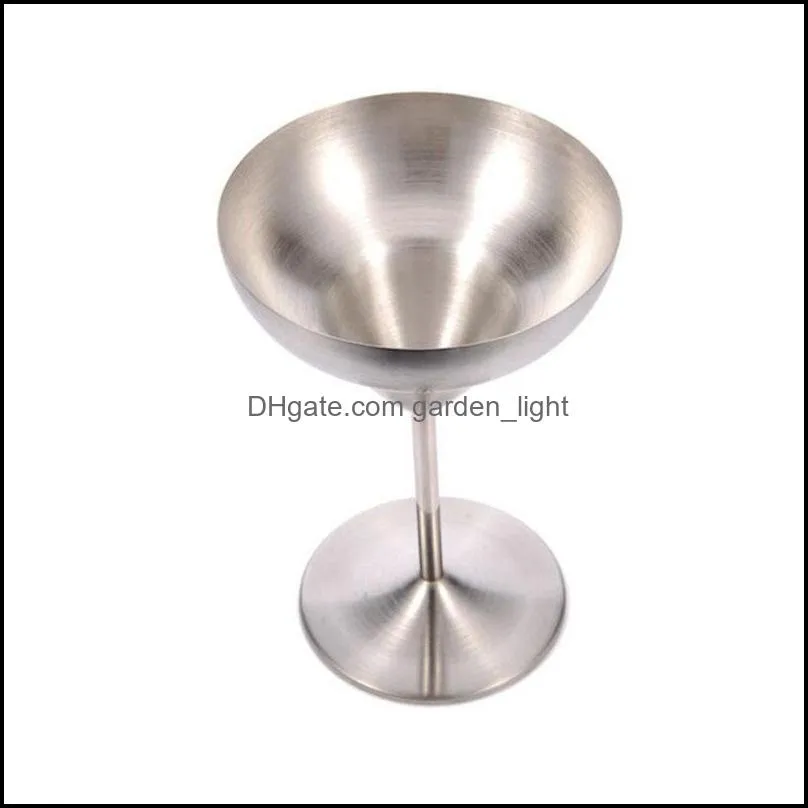  wine glasses martini margaret cup goblet cocktail glass stainless steel cocktail red wine goblet 260ml ysy417l