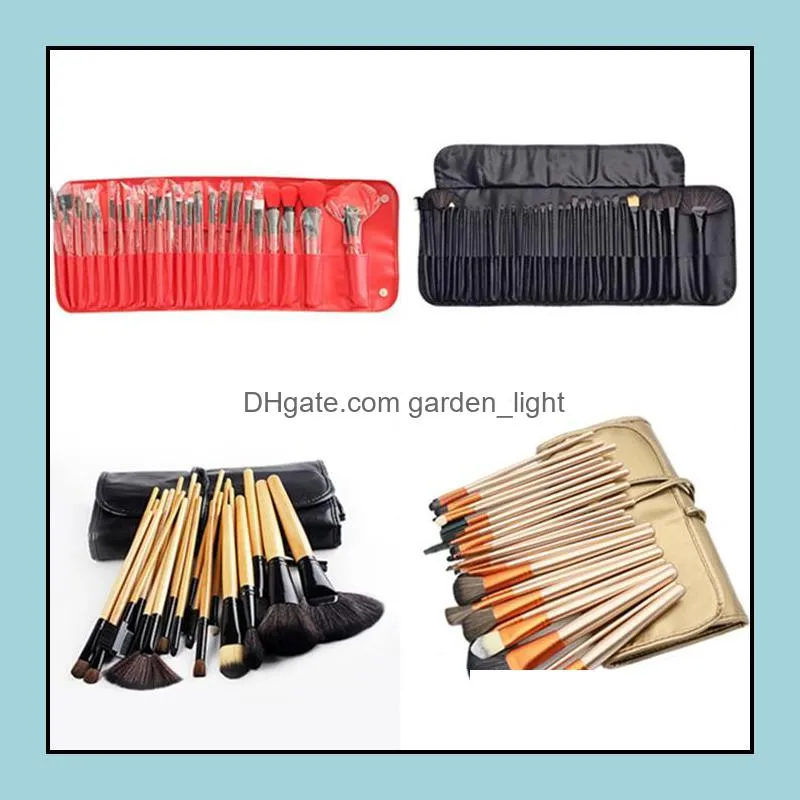 other household sundries professional makeup brushes 24pcs 3 colors make up brush sets cosmetic set zwl288