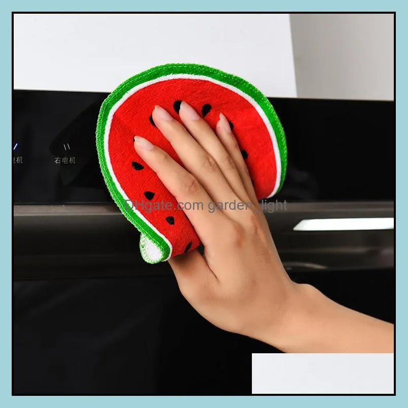 children handkerchief dish cloth lovely fruit print hanging kitchen hand towel microfiber towels cleaning rag wiping napkin zwl278