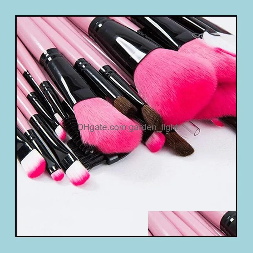 other household sundries professional makeup brushes 24pcs 3 colors make up brush sets cosmetic set zwl288