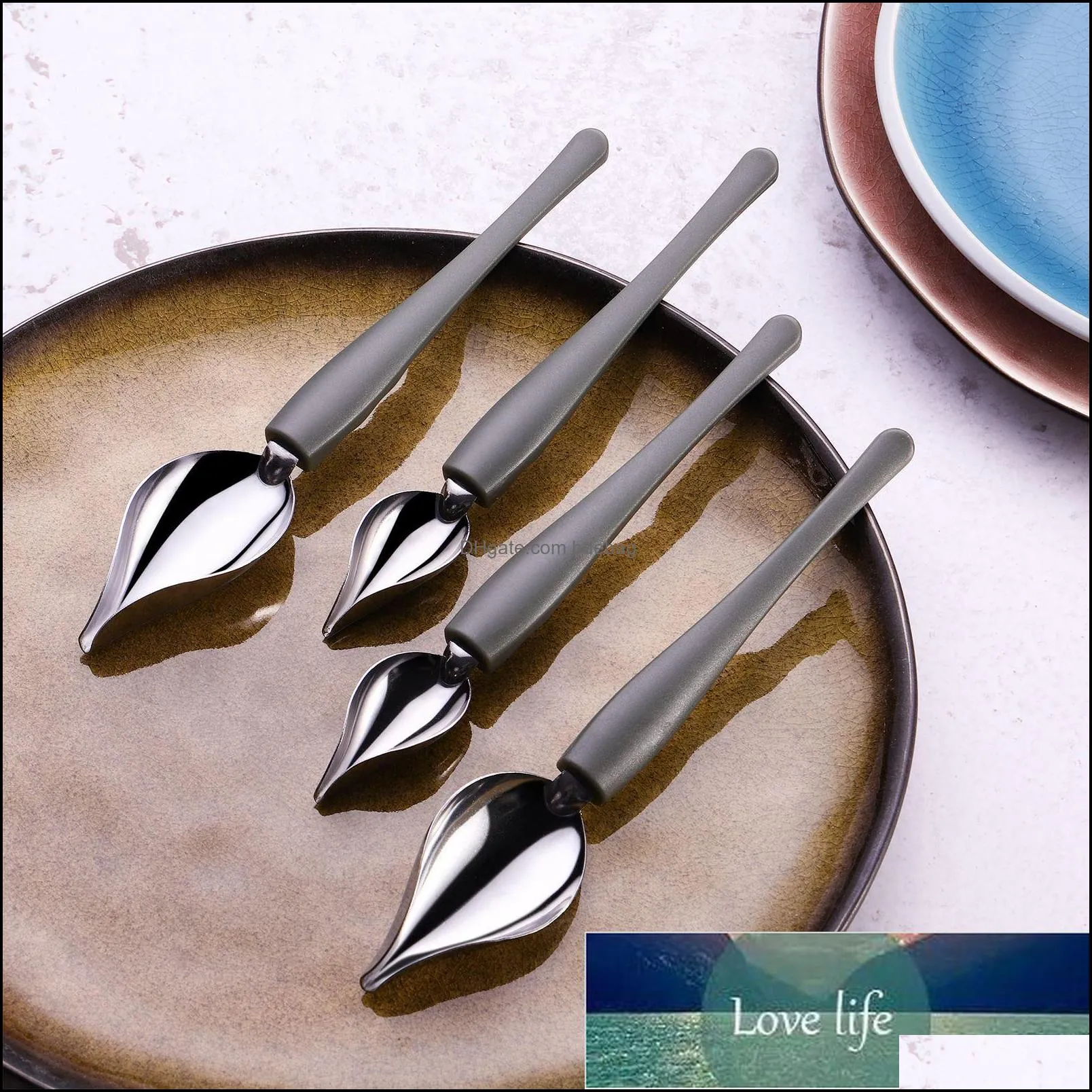 4pcs culinary drawing spoons precision decorating spoon set plating decorating pencil spoon for decorative plates cake coffee