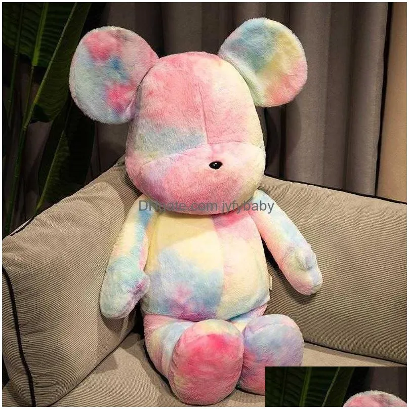 novelty games 60cm bearbrick big size lovely kawaii violence bear doll plush toy  brickbear teddy bear pillow stuffed child cute gift