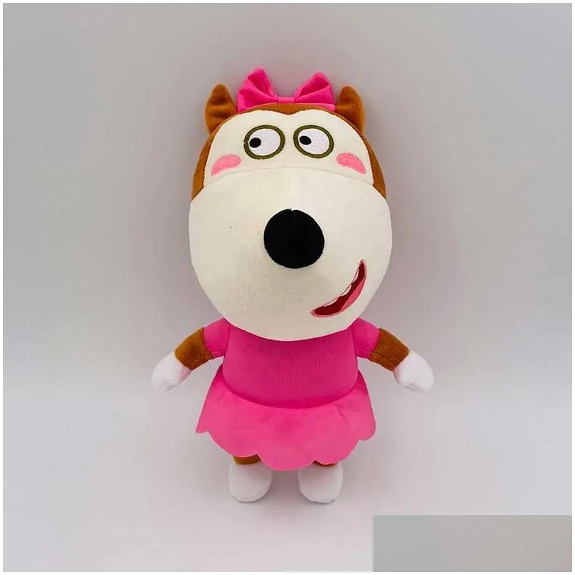 plush dolls 2pcsset 30cm anime wolfoo family toys cartoon ie lucy soft stuffed toy for children kids boys girls fans gifts 221104