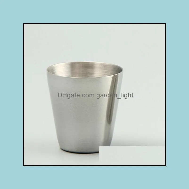 mini wine glasses stainless steel s glasses 30ml tumblers vacuum cups outdoor beer coffee cups portable wine drinkware yfa22111