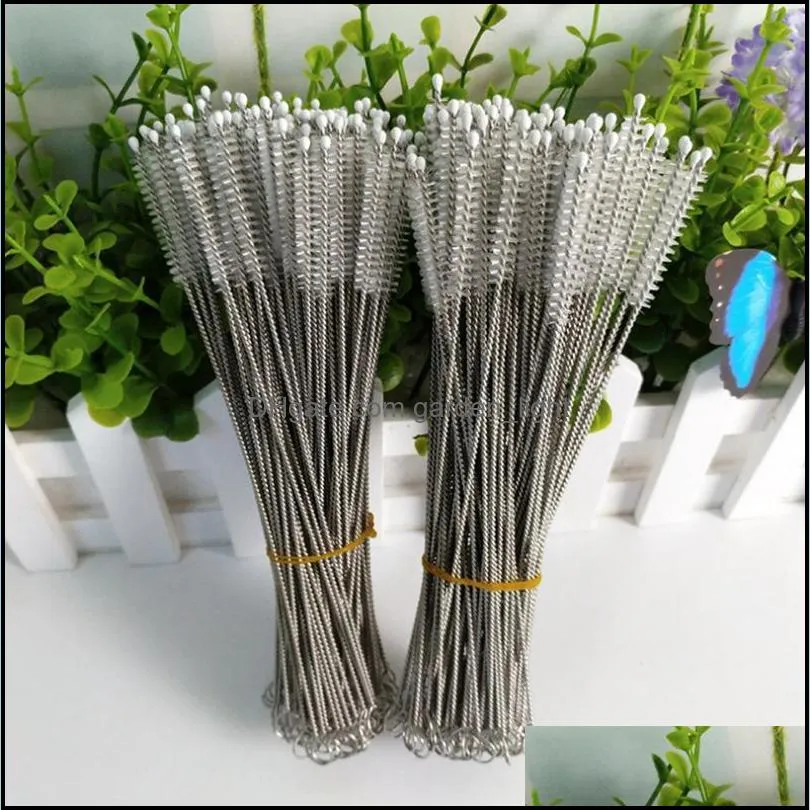 straws brush stainless steel straw brushs baby water bottle cleaning brushes resuable household tools 23cm 200pcs wll1057