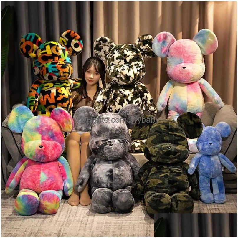 novelty games 60cm bearbrick big size lovely kawaii violence bear doll plush toy  brickbear teddy bear pillow stuffed child cute gift