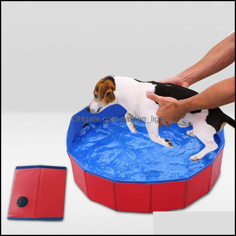 dog swimming pool foldable pet bath tub bathing pools dogs cats kids portable outdoor collapsible bathtub wy1355