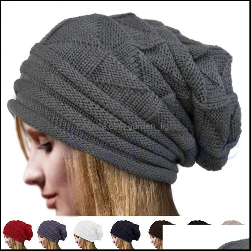 1pcs knitted warm winter caps hats for men women baggy skullies beanies feminino hat invierno chic cap zwl231