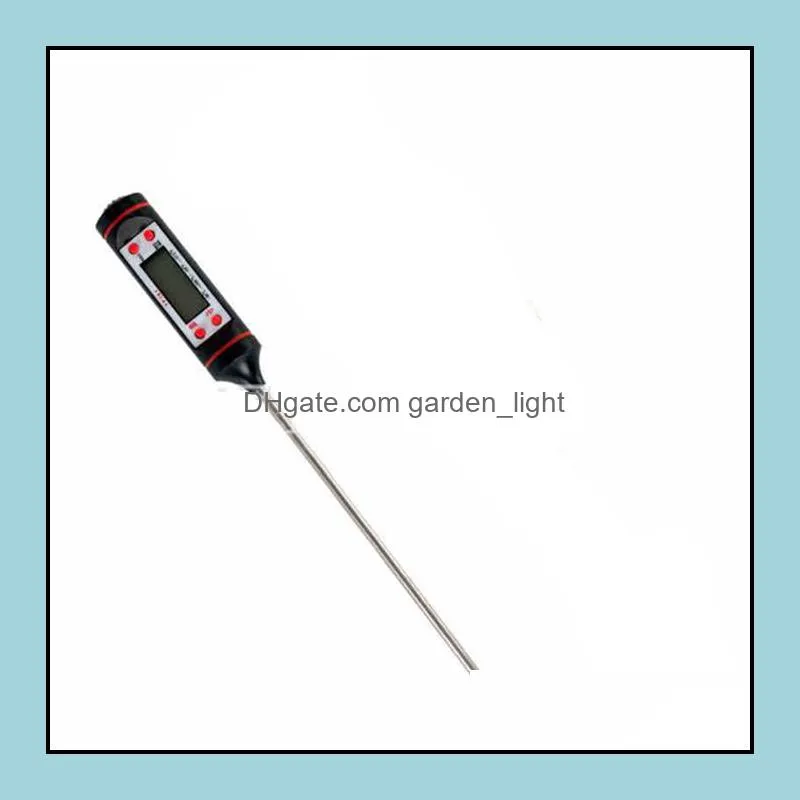 cooking food bbq digital stainless steel household meat thermometer probe with 4 buttons kitchen tool zwl185