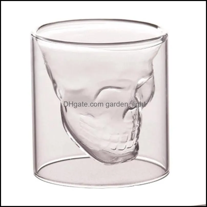 wine cup drinkware skull s glass beer whiskey halloween decoration creative party transparent drinking glasses wll139