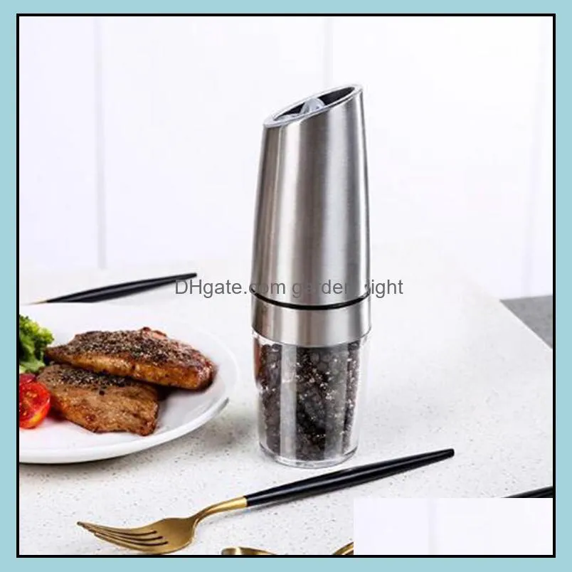 automatic electric pepper grinder led light salt pepper grinding bottle kitchen seasoning grind tool automatic mills ysy100q