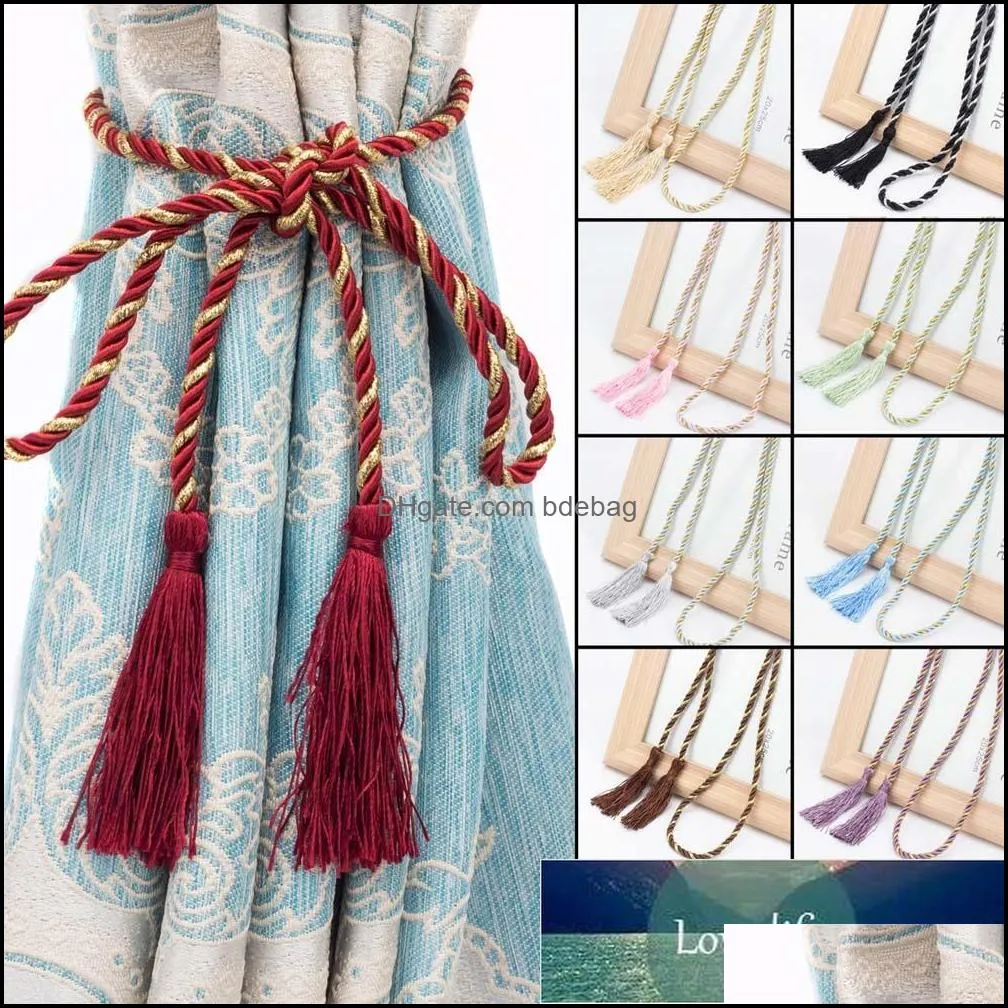 sheer curtains 1 pair curtain tassel tieback handmade fringe curtain tie backs polyester curtains bandage home decor