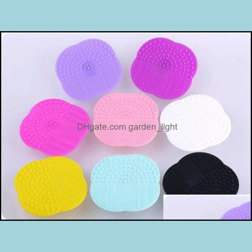silicone makeup brushes cleaner mat pad professional washing sucker scrubber board washing cosmetic brush cleaning tools wq349