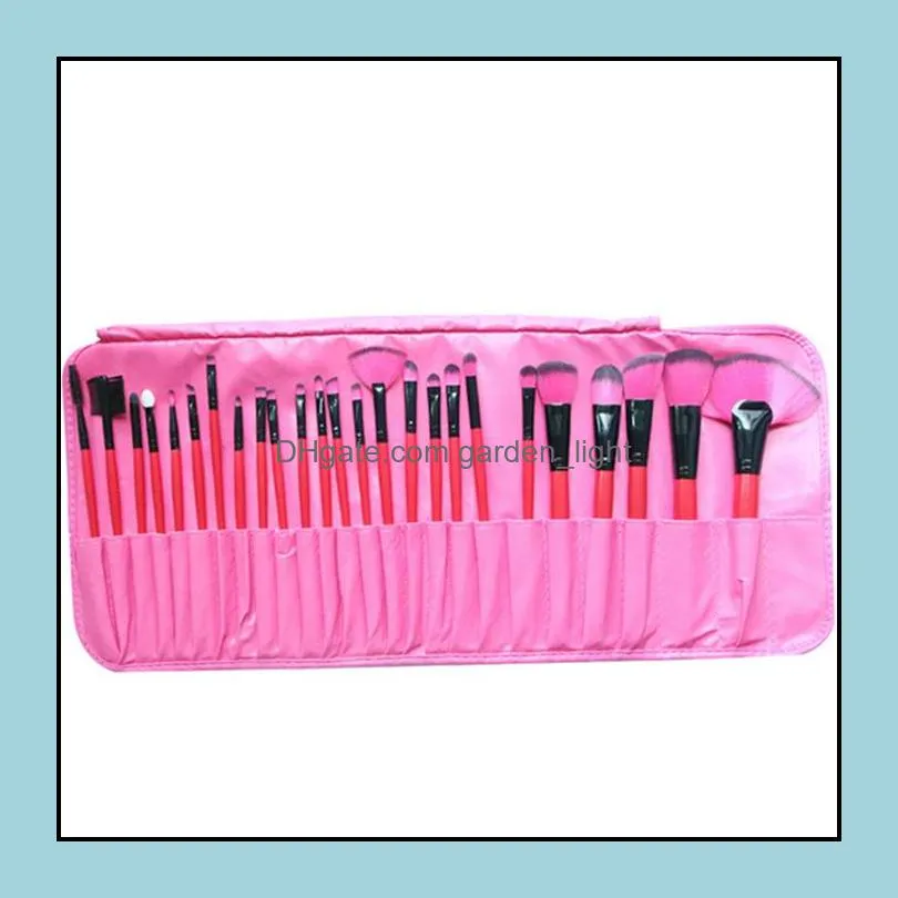 other household sundries professional makeup brushes 24pcs 3 colors make up brush sets cosmetic set zwl288