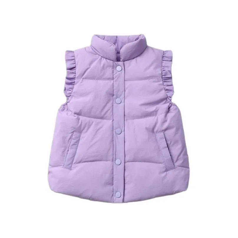 waistcoat baby girls down gilets little winter sleeveless puffer vest jackets kids causal warm children outerwear coats 221028