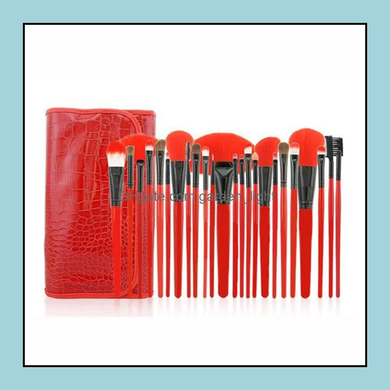 other household sundries professional makeup brushes 24pcs 3 colors make up brush sets cosmetic set zwl288