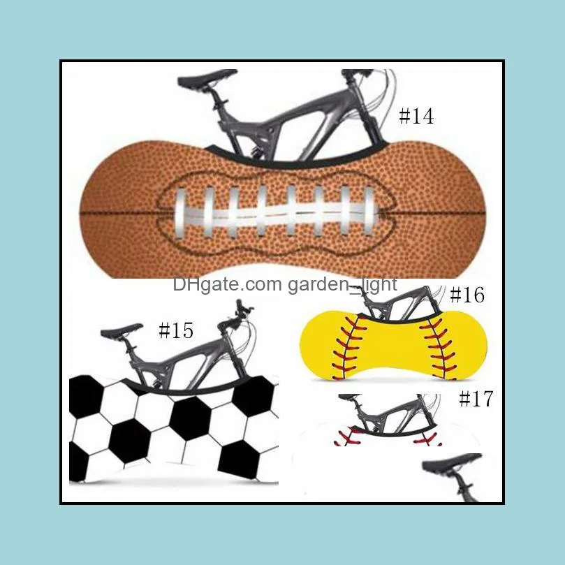 bicycle dust cover fashion sport basketball football printed elastic motorcycle bike dust proof case rain prevention set wy336w