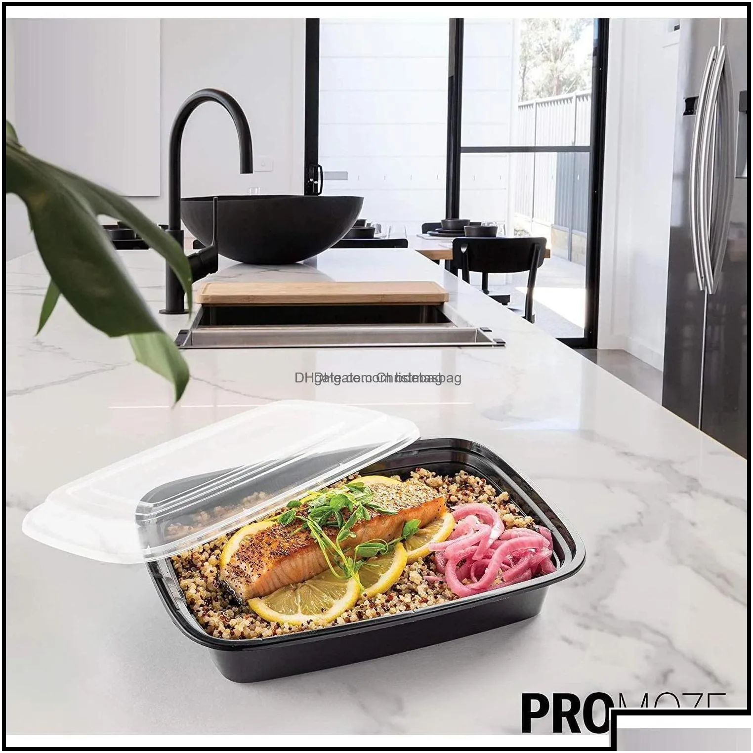disposable dinnerware kitchen supplies kitchen dining bar home garden lunch box with liddisposable meal prep 750ml plastic takeaway