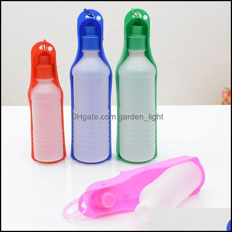dog water bottle feeder with bowl pet dog portable drink water bottle for outdoor travel dog supplies 500ml wq470