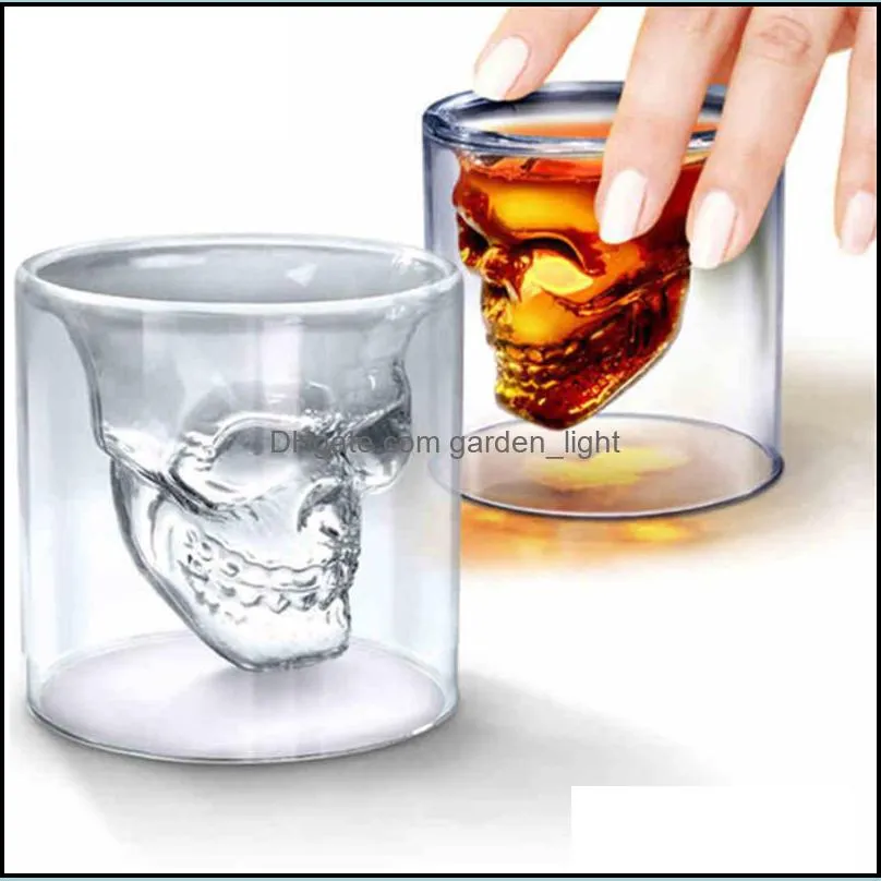 drinkware 2.5oz cups wine cup skull s glasses beer whiskey halloween decoration creative party transparent drinking zwl458