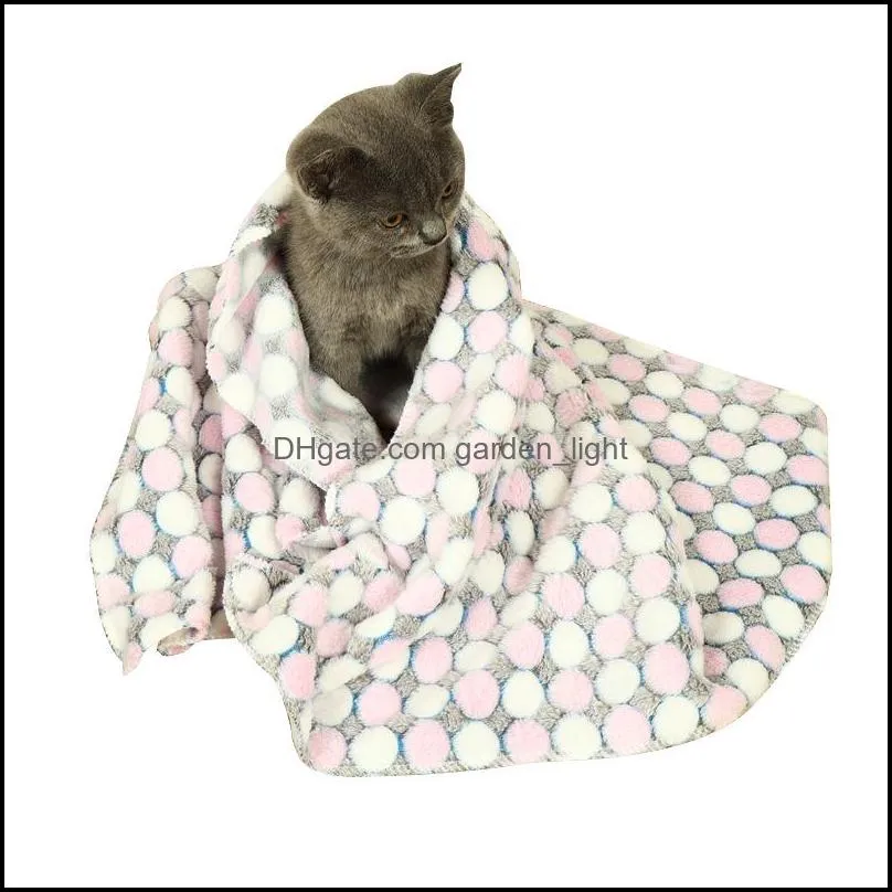 pet blanket kennels cute paw foot print cat dog blankets soft flannel sleeping mats puppy warm bed cover sleep pad yfa2956