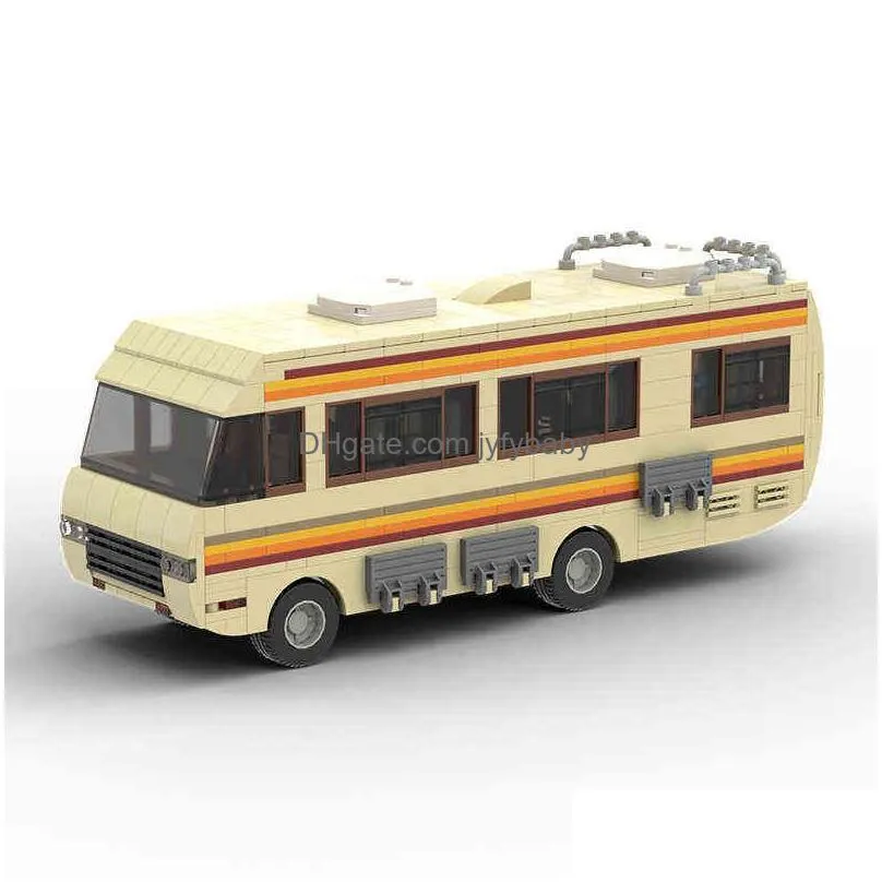 blocks bricklink technical car classic movie tv breaking bad walter white work lab rv pontiacl model building blocks kid toys gift