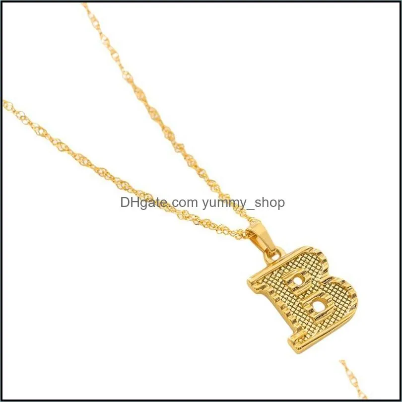 english alphabet 26 az letter necklace pendant women men high quality capital name necklaces birthday gift accessories p443fa