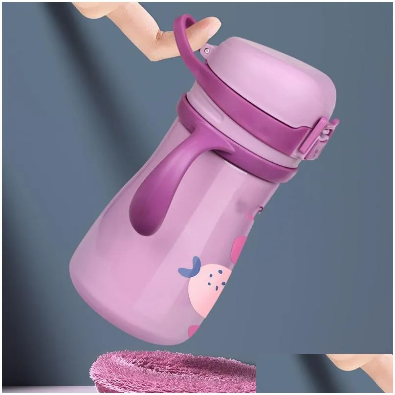 baby bottles stainless steel straw thermos mug dualuse bottle cartoon leakproof vacuum flask children thermal water bottle thermocup