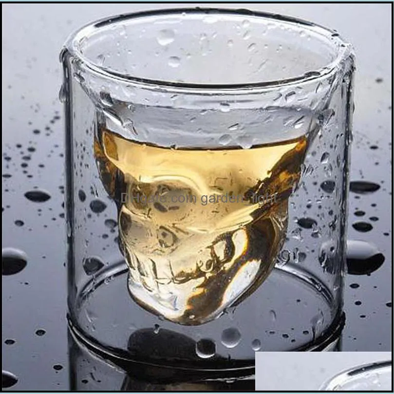 drinkware 2.5oz cups wine cup skull s glasses beer whiskey halloween decoration creative party transparent drinking zwl458