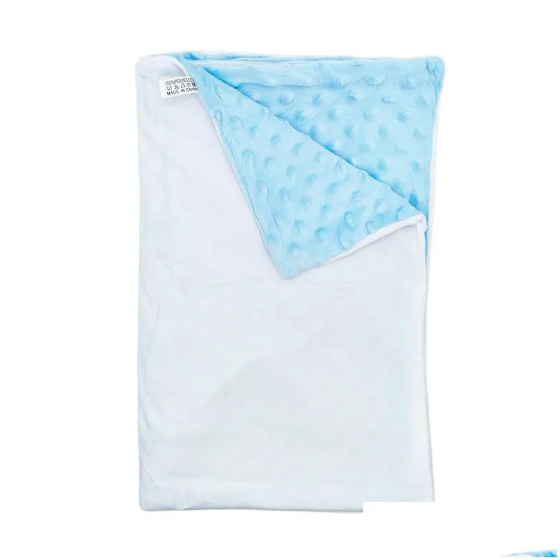 polyester sublimation baby blanket thermal heat transfer warm soft sofa bed blankets with massage beads 30x40 inch