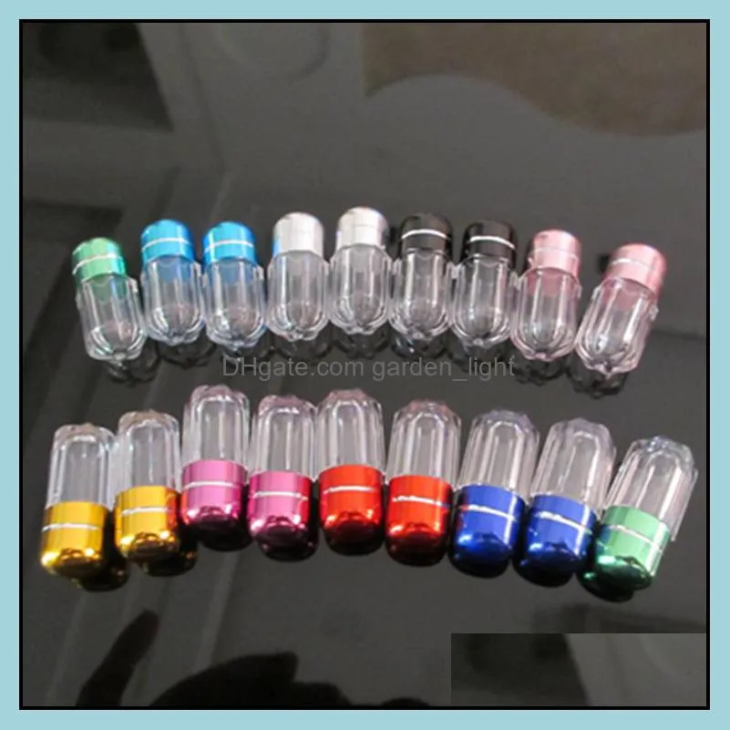 pill bottle clear empty portable thicken plastic bottles capsule case with colorful screw cap pills holder storage container wll697