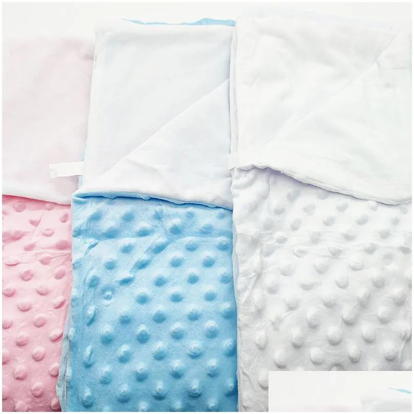 polyester sublimation baby blanket thermal heat transfer warm soft sofa bed blankets with massage beads 30x40 inch