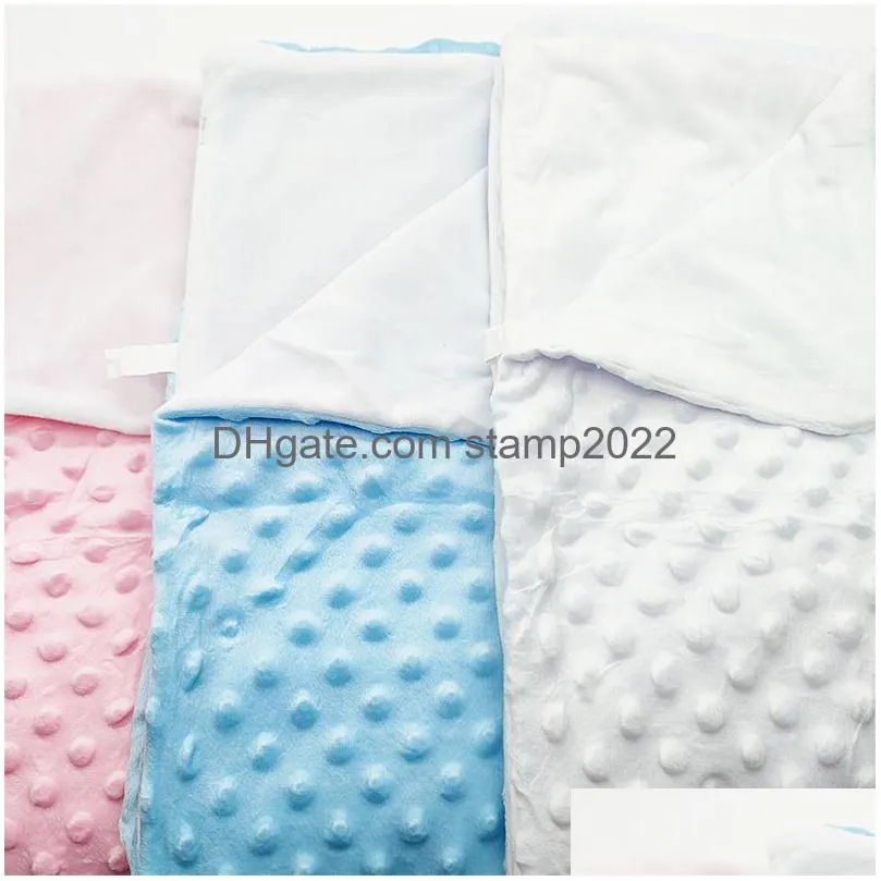 polyester sublimation baby blanket thermal heat transfer warm soft sofa bed blankets with massage beads 30x40 inch