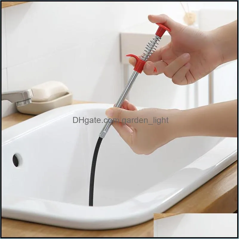 stainless steel bendable cleaner claws sewer hair kitchen sink anticlogging pipeline foreign matter grabber spring grip wy1346