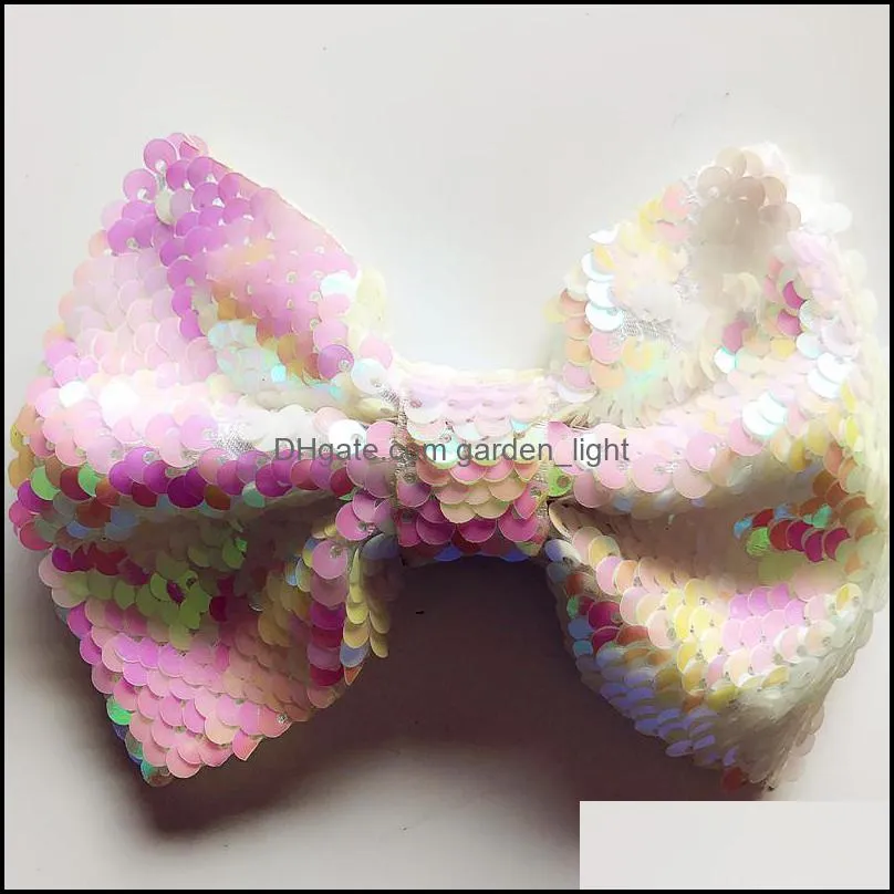 sequin glitter hairclip baby girl hair bow hairpins bowknot hair ties hairs clips hairwear children boutique hair accessories yfa2616