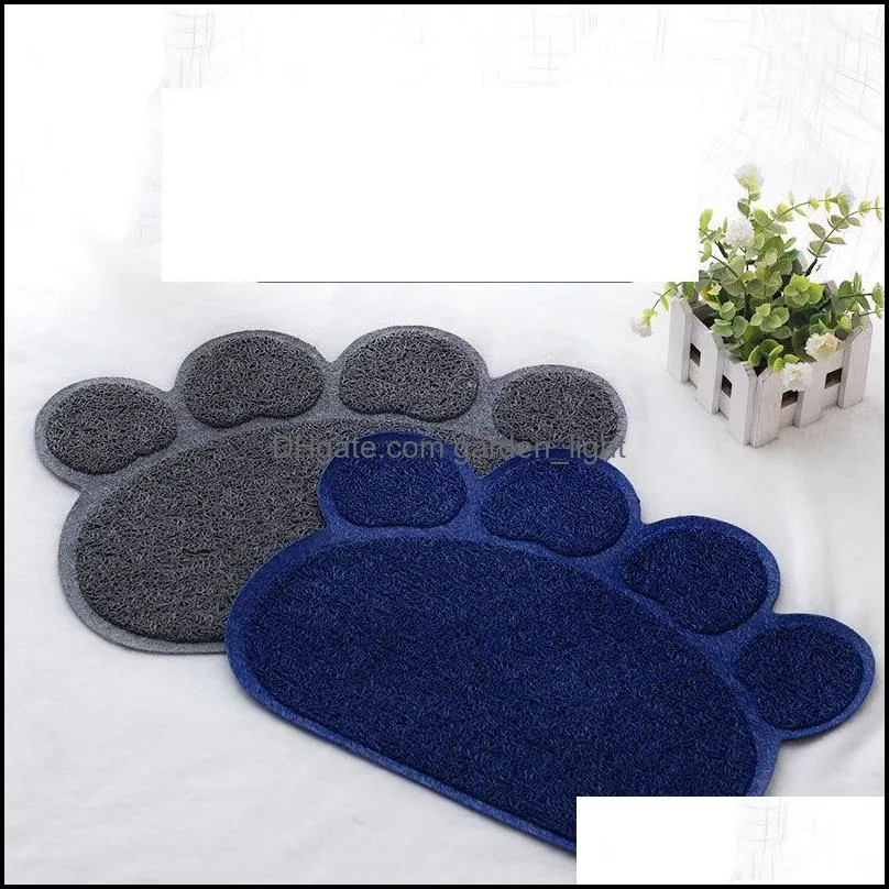 paw shape puppy feeding mats dog dish bowl food water feed placemat table 10 color mat pet supply about 30cm x 40cm wll224