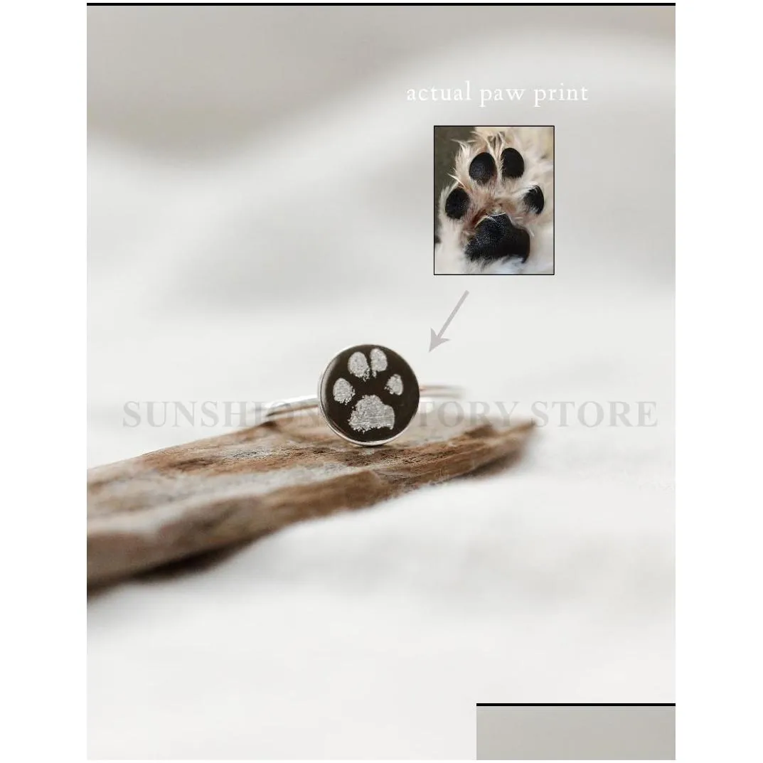 custom portrait ring 925 sterling silver pet ring personalized pet ring dog photo rings silver portrait pendant pet memorial