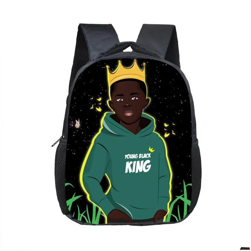 a amazing black boy print backpack afro brown kids kindergarten backpack children school bags cartoon toddler bag kids bookbag