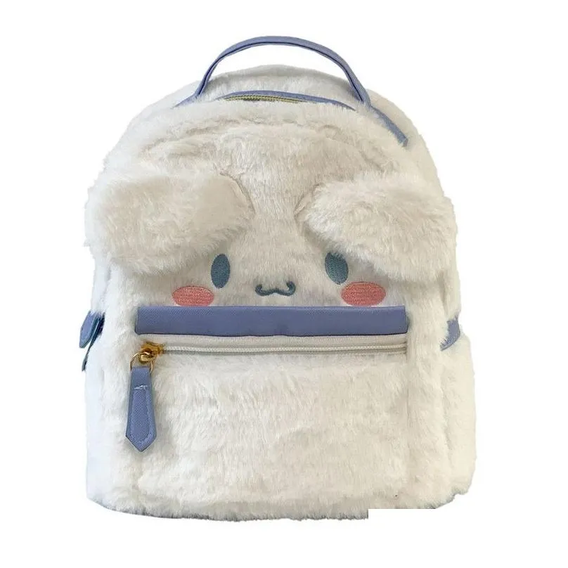 backpacks kawaii sanrioed my melody cinnamoroll cartoon plush bag anime soft stuffed animals plushie backpack girls doll christmas gifts