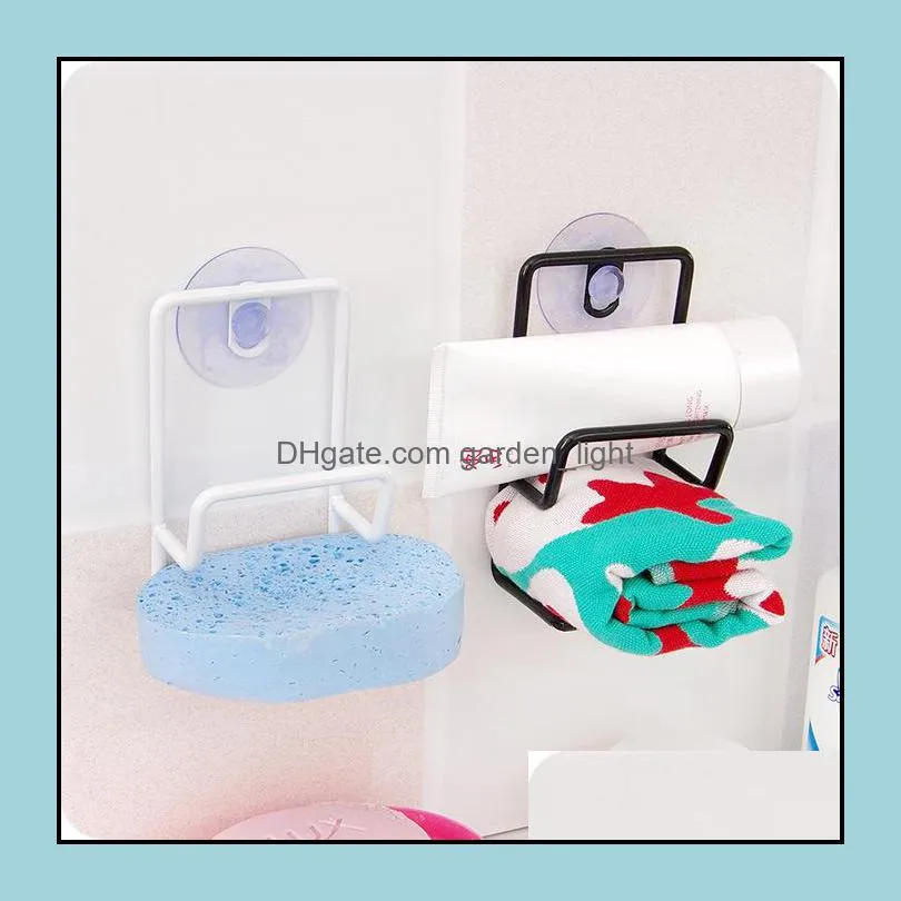 kitchen metal suction cup sink drain rack wall sucker sponge storage drying holder soap stand dish cloth organizer fhl153wy