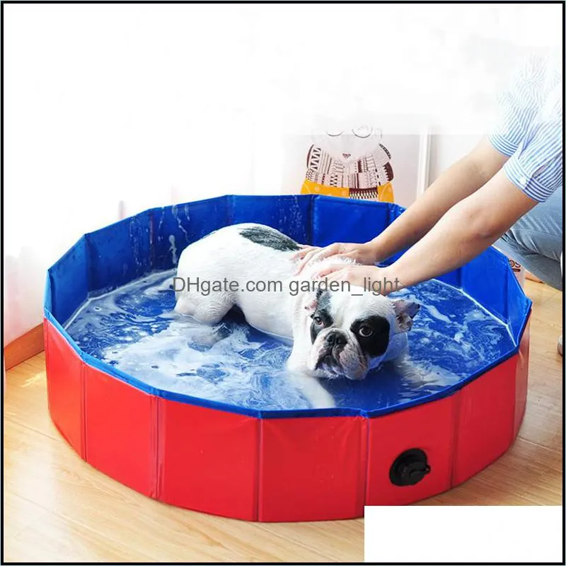dog swimming pool foldable pet bath tub bathing pools dogs cats kids portable outdoor collapsible bathtub wy1355