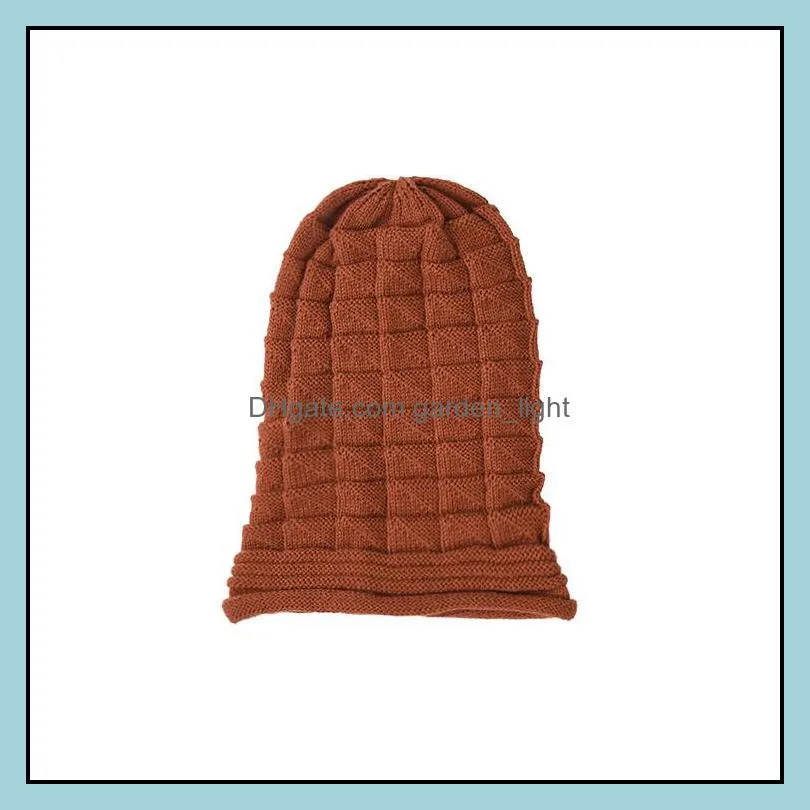 1pcs knitted warm winter caps hats for men women baggy skullies beanies feminino hat invierno chic cap zwl231