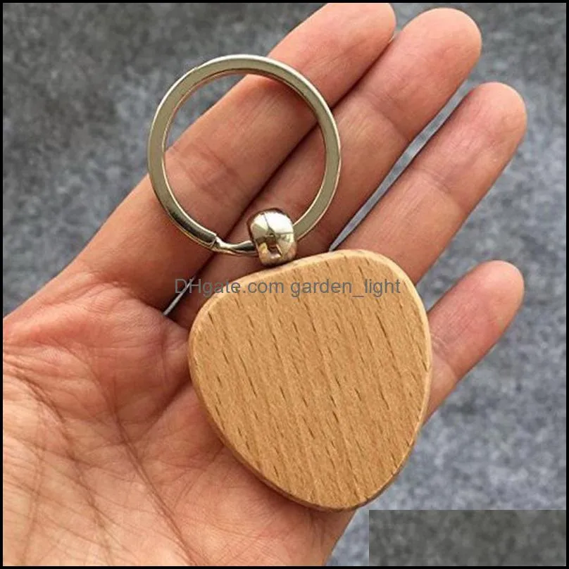 2021 beech keychain party supplies spot blank solid wood keychains wooden custom creative holiday small gift fhl492wll
