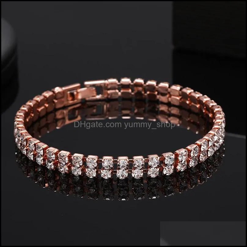 full rhinestone jewelry bracelet bling cuban link bangle fashion men hip hop bracelets accessories q301fz