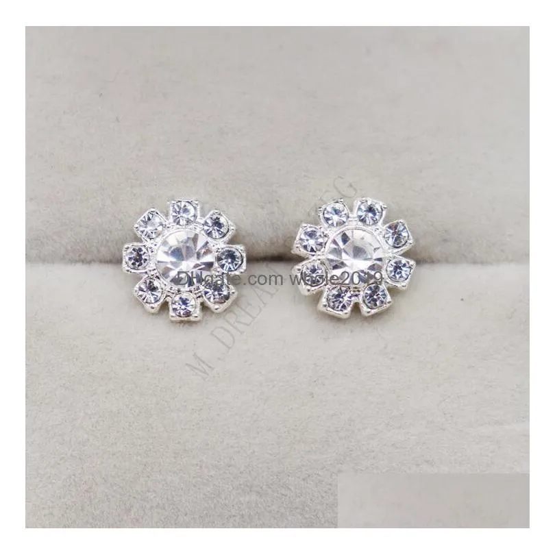 50 style stud earrings new fashion lovely women heart crystal ear stud earring jewelry for charming lover earring diamante earing