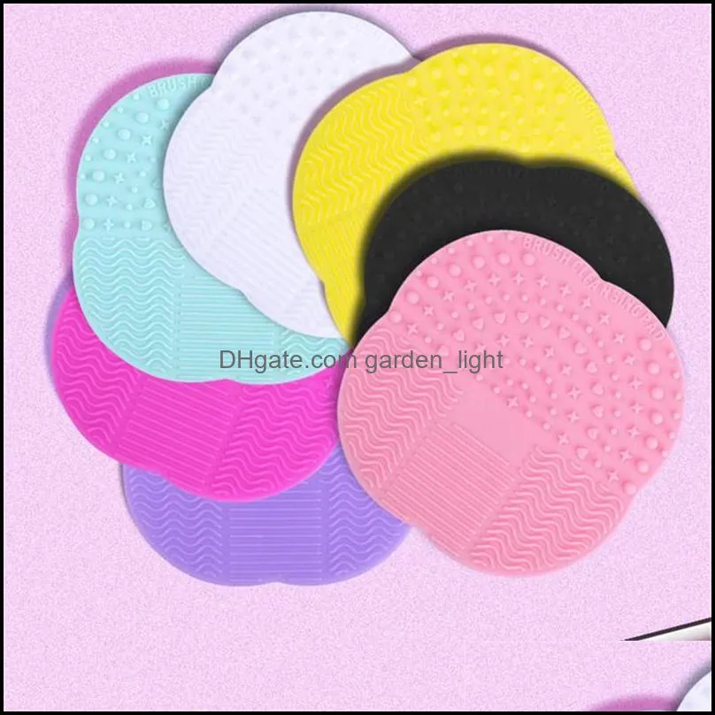 silicone makeup brushes cleaner mat pad professional washing sucker scrubber board washing cosmetic brush cleaning tools wq349