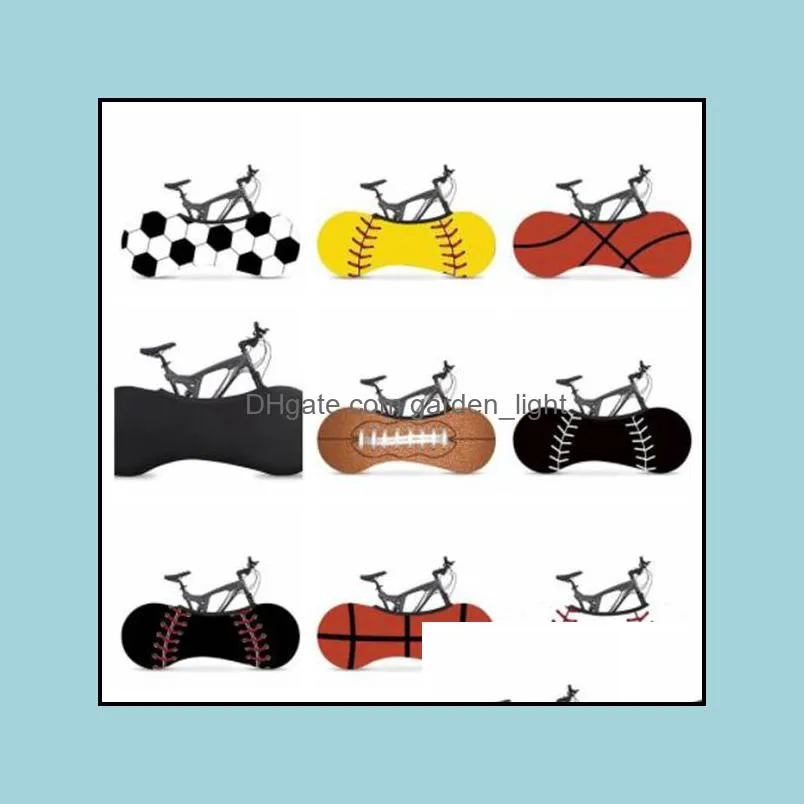 bicycle dust cover fashion sport basketball football printed elastic motorcycle bike dust proof case rain prevention set wy336w
