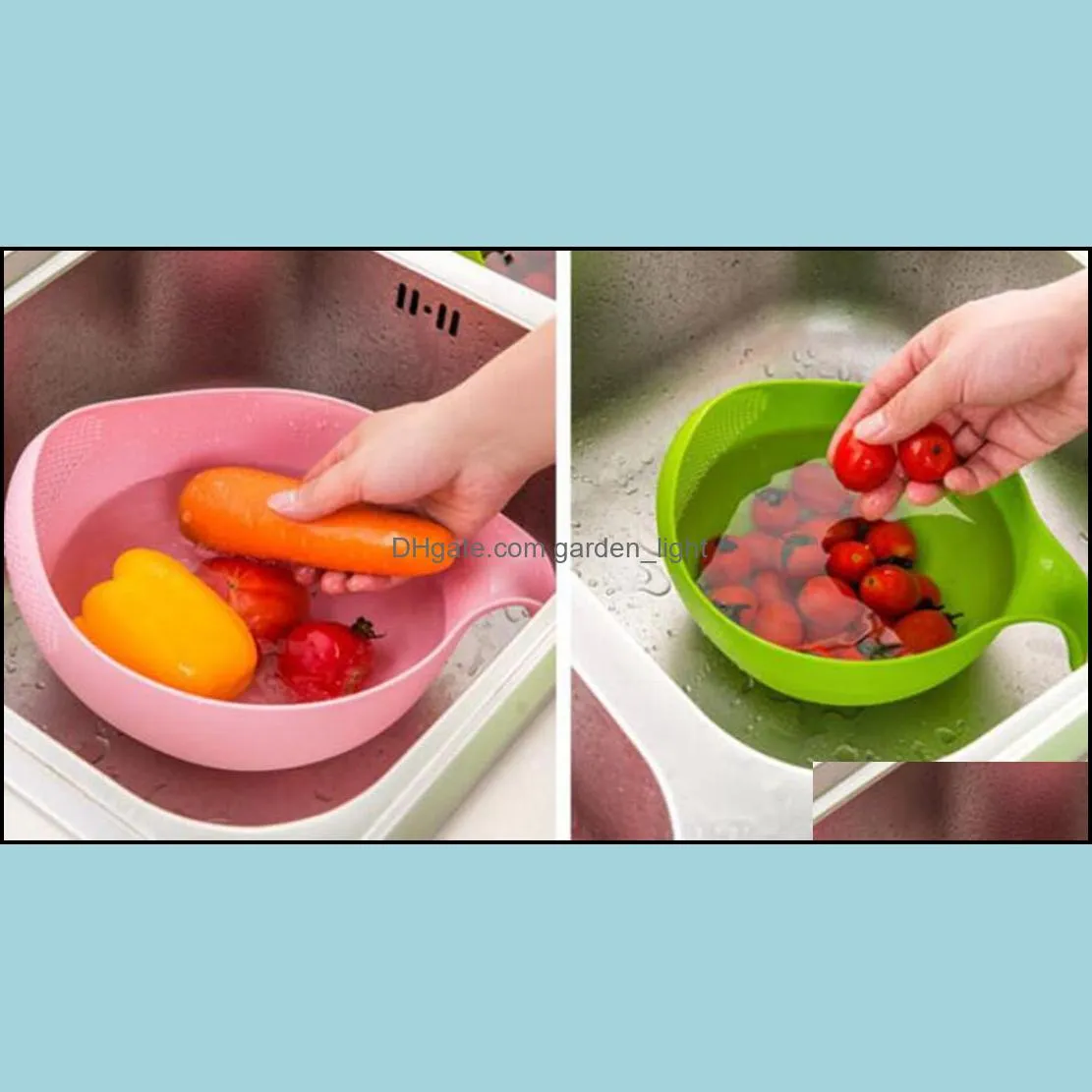 rice washing filter strainer tools creative plastic beans peas cleaning gadget useful convenient kitchen tool lxl1103